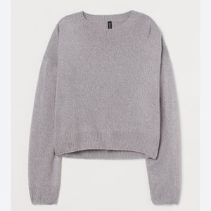 H&M Divided gray cropped lightweight sweater